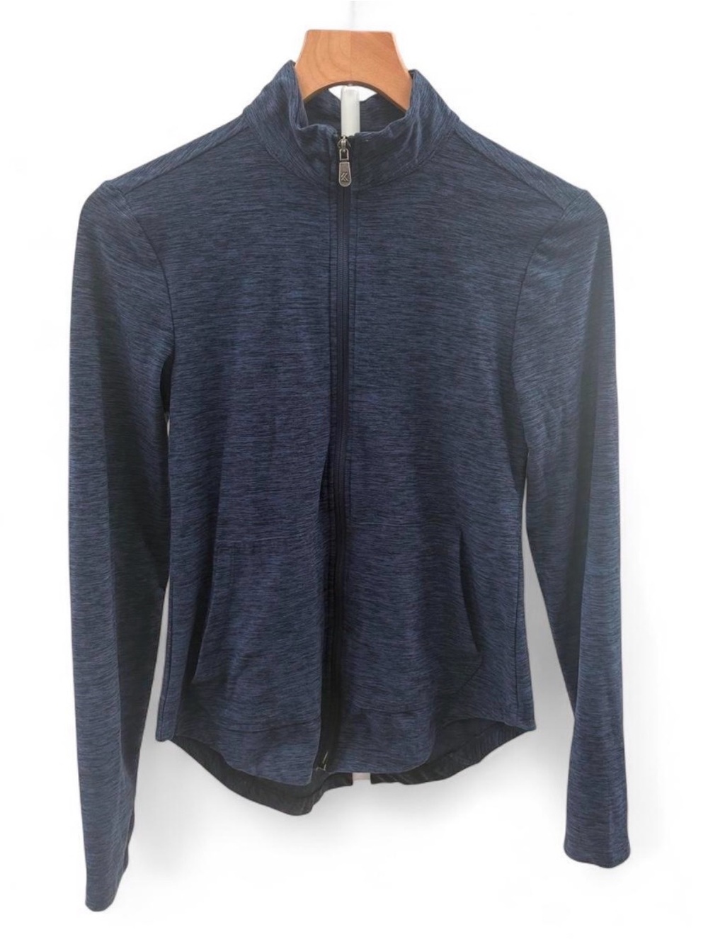 Kyodan Dark Navy Heather Full-Zip Track Jacket Workout S Small Define Athleisure